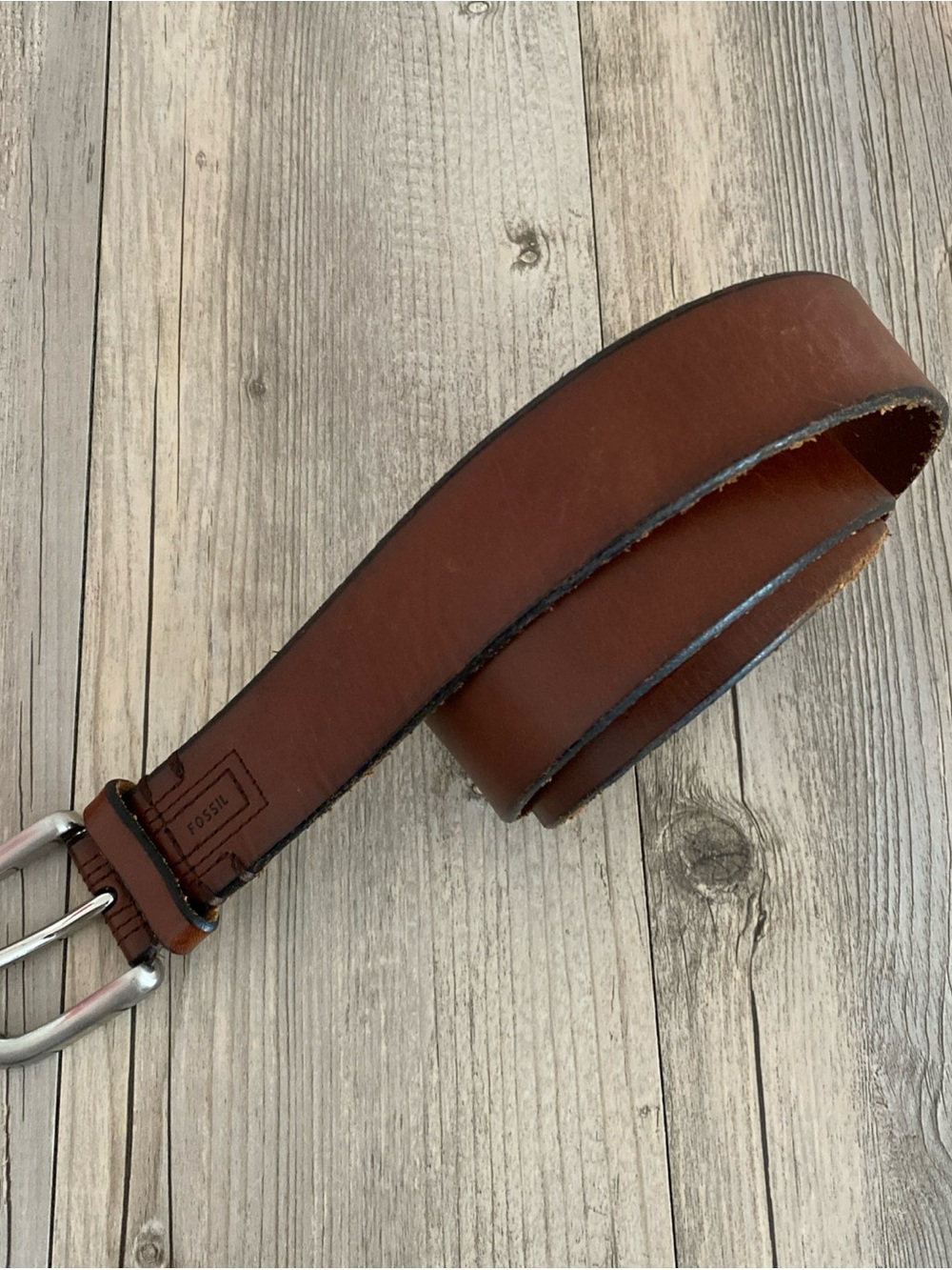 FOSSIL Brown Genuine Leather Belt MB582020038 95-38